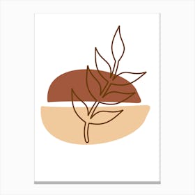 Leaf On A Plate Canvas Print