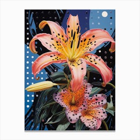 Surreal Florals Lily 8 Flower Painting Canvas Print