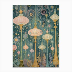 Lanterns In The Night Canvas Print