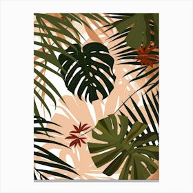 Tropical Leaves Background 4 Canvas Print