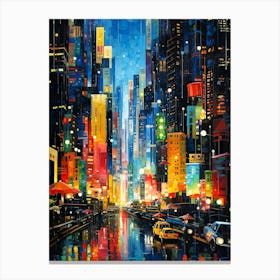 New York City At Night 4 Canvas Print