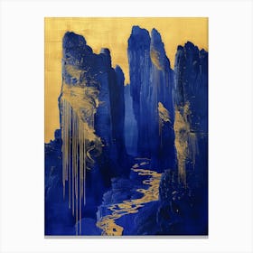 Blue And Gold 5 Canvas Print