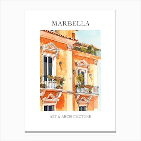 Marbella Travel And Architecture Poster 2 Canvas Print