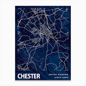 Chester Crocus Marble Map Canvas Print