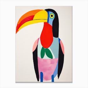 Colourful Kids Animal Art Toucan 1 Canvas Print
