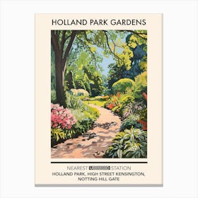 Holland Park Gardens London Parks Garden 2 Canvas Print