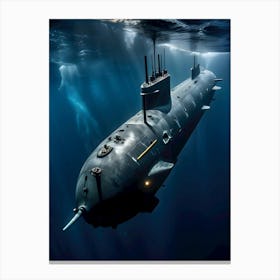 Submarine In The Ocean Canvas Print