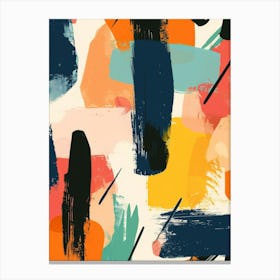 Abstract Brush Strokes Canvas Print