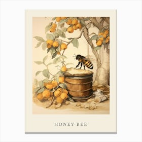 Beatrix Potter Inspired  Animal Watercolour Honey Bee 1 Canvas Print
