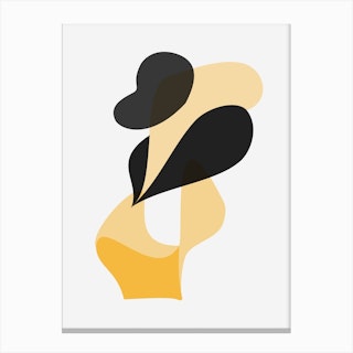 Abstract Edt Black Gold Canvas Print