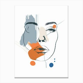 Abstract Of A Woman'S Face 21 Canvas Print