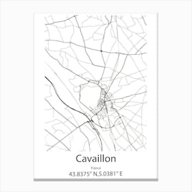 Cavaillon,France Minimalist Map Canvas Print