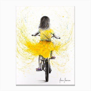 Beach Daisy Ride Canvas Print