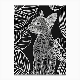 Singapura Cat Minimalist Illustration 1 Canvas Print