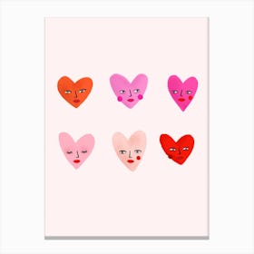 Heart Faces Canvas Print