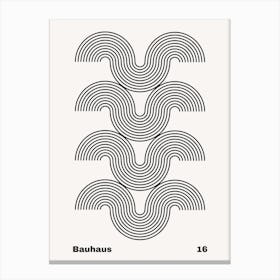 Geometric Bauhaus Poster B&W 16 Canvas Print