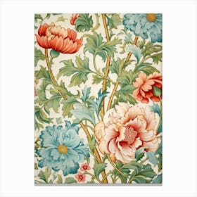 Victorian Floral Wallpaper 1 Canvas Print