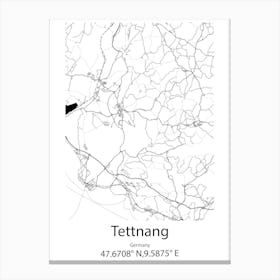 Tettnang,Germany Minimalist Map Canvas Print