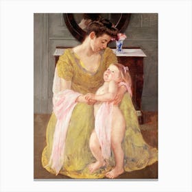 Mother and Child with a Rose Scarf (ca. 1908), Mary Cassatt Canvas Print