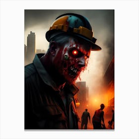 Zombies In The City 1 Canvas Print