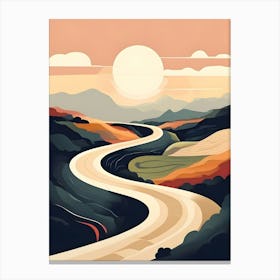 Road To The Sunset 3 Canvas Print