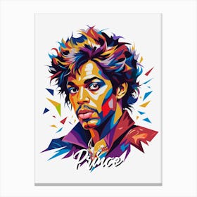 Prince 01 Portrait Music Icon WPAP Pop Art Style Canvas Print