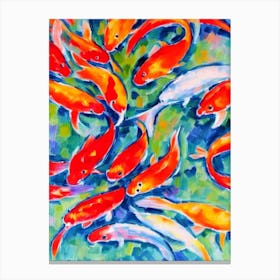 Koi Fish Matisse Inspired Canvas Print