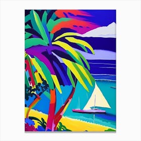 Panglao Island Philippines Colourful Painting Tropical Destination Canvas Print