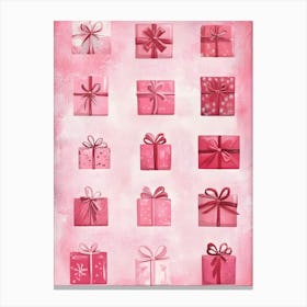 Pink Gift Boxes Canvas Print