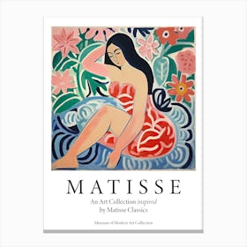 Woman In A Red Dress, The Matisse Inspired Art Collection Poster Canvas Print