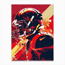 American Football Player Vintage Poster 133 Canvas Print