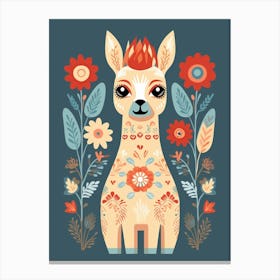 Baby Animal Illustration  Llama 4 Canvas Print