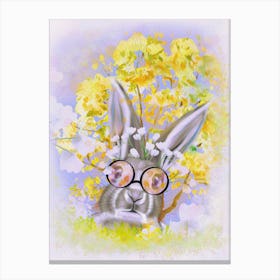 Autumn´s Reflection - Fall Rabbit Portrait Canvas Print