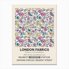 Poster Rose Mist London Fabrics Floral Pattern 7 Canvas Print