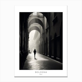 Poster Of Bologna, Italy, Black And White Analogue Photography 4 Canvas Print