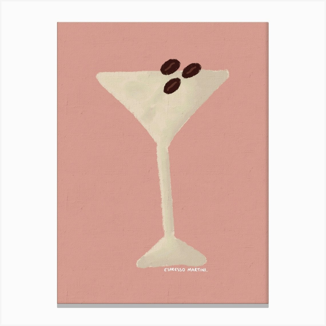 Espresso Martini Oil Pastel Canvas Print by Alluvion