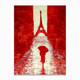 Paris Red Canvas Print