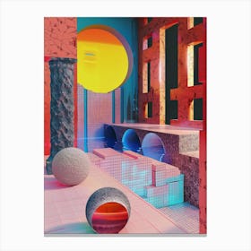 retro aesthetics art Canvas Print