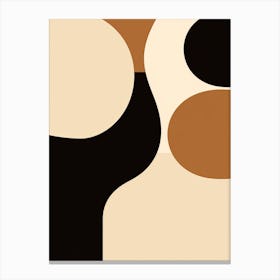 Beige Melodic Forms: Mid-Century Serenade Canvas Print