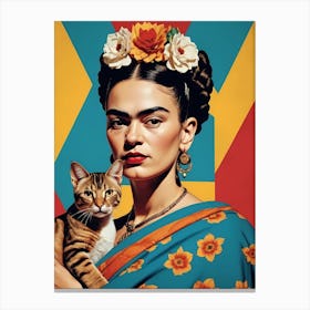 Frida Kahlo Portrait (20) Canvas Print