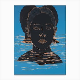 'The Girl In The Water' Canvas Print