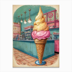 Ice Cream Shop Canvas Print