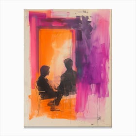 'Two People Sitting In A Chair' Canvas Print