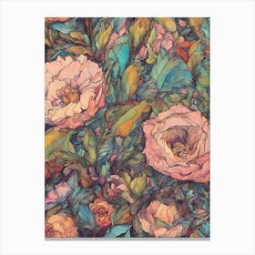 Roses Wallpaper 3 Canvas Print