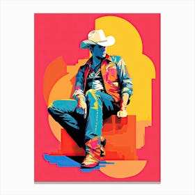 Cowboy pop art Canvas Print