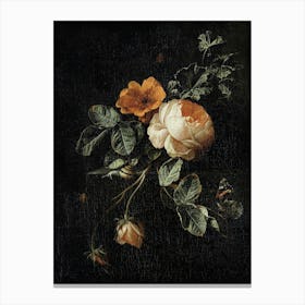 Moody Vintage Roses Canvas Print