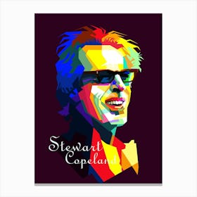 Stewart Copeland The Police Pop Art WPAP 1 Canvas Print