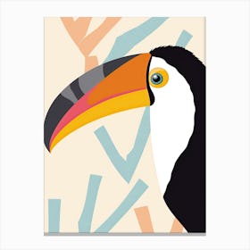 Toucan Jungle Cartoon Illustration 2 Canvas Print