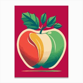 Fruit Apple Pop Art Drawing Illustration Canvas Print