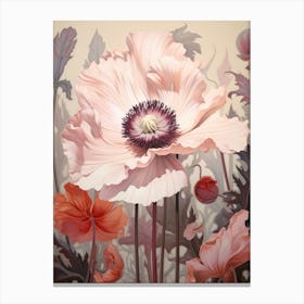 Floral Illustration Poppy 2 Canvas Print